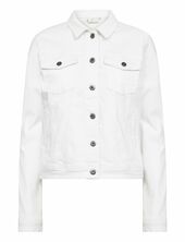 Kazelina Denim Jacket Farkkutakki Denimtakki White Kaffe