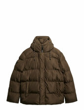 Hooded 5 Baffle Sports Puffer Vuorillinen Takki Topattu Takki Brown Superdry