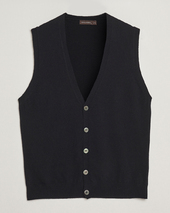 Oscar Jacobson Guiseppe Buttoned Vest Black