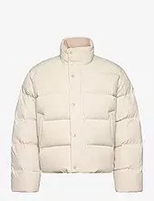 Anf Mens Outerwear Vuorillinen Takki Topattu Takki Cream Abercrombie & Fitch
