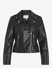 Vifeli Leather Jacket - Noos Nahkatakki Black Vila