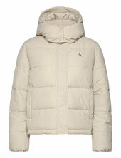 Matte Monologo Nd Short Puffer Vuorillinen Takki Topattu Takki Cream Calvin Klein Jeans