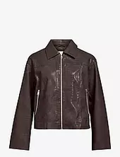 Objemia L/s Oz Croc Jacket 140 Nahkatakki Brown Object