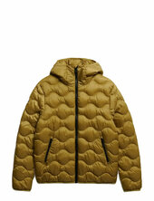Hooded Quilted Wave Padded Jkt Tikkitakki Khaki Green Superdry Sport