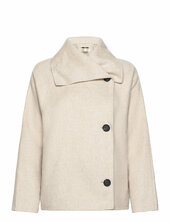 Tiaraiw Short Coat Villakangastakki Cream Inwear