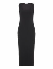 Midi-dress With Straps Polvipituinen Mekko Black Mango