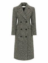 Yashaiw Lapel Coat Villakangastakki Pitkä Takki Grey Inwear