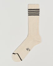 Nudie Jeans Retro Tennis Socks Off White/black