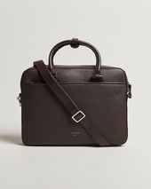 Tiger Of Sweden Bosun Grained Leather Briefcase Dark Brown