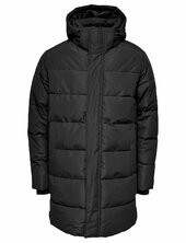 Onscarl Long Quilted Coat Otw Vuorillinen Takki Topattu Takki Black Only & Sons