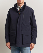 Gant Double Mid Length Field Jacket Evening Blue