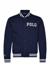 Logo Fleece Baseball Jacket Bombertakki Takki Black Polo Ralph Lauren