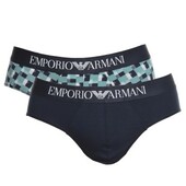 Armani Cotton Stretch Print Briefs 2 Pakkaus