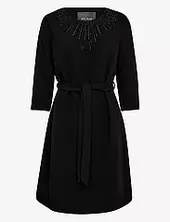 Mmzeylin 3/4 Dress Polvipituinen Mekko Black Mos Mosh