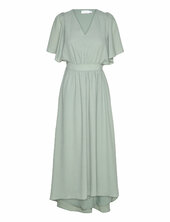 Vimirage 2/4 V-neck Ankle Dress/bm/dc Polvipituinen Mekko Blue Vila