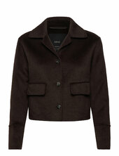 Wool Jacket With Buttons Villakangastakki Brown Mango