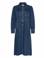 Naavaiw Dress Polvipituinen Mekko Blue Inwear