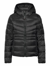 Hooded Fuji Quilt Padded Jkt Vuorillinen Takki Topattu Takki Black Superdry