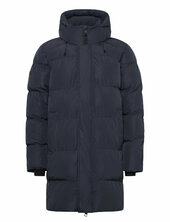 Hooded Sports Puffer Mid Jkt Villakangastakki Pitkä Takki Navy Superdry
