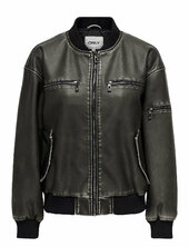 Onlhalli Faux Leath Over Bomber Otw Nahkatakki Black Only