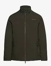 Climate Shell Jacket - Grs/vegan Vuorillinen Takki Topattu Takki Khaki Green Knowledge Cotton Apparel