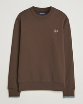 Fred Perry Crew Neck Sweatshirt Burnt Tobacco