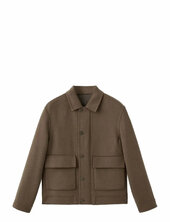 Handmade Wool Jacket With Pockets Villakangastakki Brown Mango