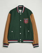 Gant Wool Varisty Jacket Tartan Green