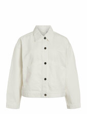 Vipal L/s Denim Jacket/bfs Farkkutakki Denimtakki White Vila
