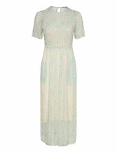 Smock Dress In Leo Splash Print Polvipituinen Mekko Blue Coster Copenhagen