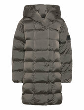 Shine Wrap Mid Puffer Vuorillinen Takki Topattu Takki Grey Calvin Klein