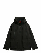 Hood Ultimate Emb Windbreaker Parka Takki Black Superdry Sport