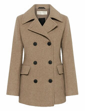 Perryiw Sailor Coat R Villakangastakki Pitkä Takki Beige Inwear