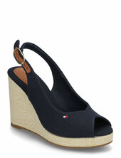 Flag High Wedge Espad Slingback Kiilakorkokengät Navy Tommy Hilfiger
