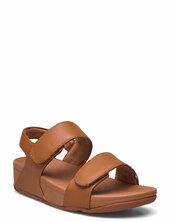 Lulu Adjustable Leather Back-strap Sandals Matalapohjaiset Sandaalit Brown Fitflop