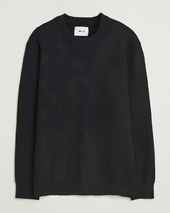 Nn07 Danny Rib Knitted Crew Neck Black