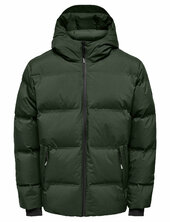 Onsmarshall Life Down Jacket Otw Vuorillinen Takki Topattu Takki Khaki Green Only & Sons
