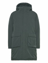 Channing Padded Parka Coat Parka Takki Khaki Green Les Deux