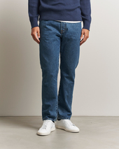 Filippa K Tapered Cropped Jeans Washed Mid Blue