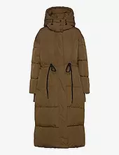 Petra - Winter Puff Rd Topattu Pitkä Takki Khaki Green Day Birger Et Mikkelsen