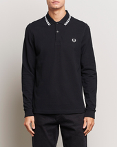 Fred Perry Long Sleeve Twin Tipped Shirt Black