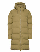 Alta Longer Puffer Jacket W3t4 Topattu Pitkä Takki Khaki Green Rains