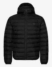 Hooded Insulated Jacket Vuorillinen Takki Topattu Takki Black Fred Perry