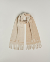 J.lindeberg Champ Wool Doublefaced Scarf Moonbeam