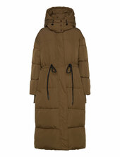 Petra - Winter Puff Rd Topattu Pitkä Takki Khaki Green Day Birger Et Mikkelsen