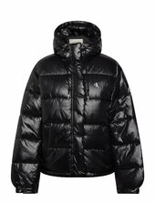 Shine Puffer Jacket Vuorillinen Takki Topattu Takki Black Calvin Klein Jeans