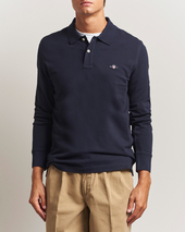 Gant Regular Shield Long Sleeve Polo Evening Blue