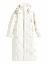 Tjw Alaska Grid Dwn Mxi Coat Ext Topattu Pitkä Takki Cream Tommy Jeans