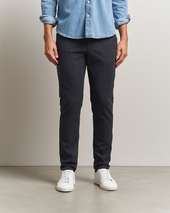 Gant Slim Fit Cotton Herringbone Trousers Antracite