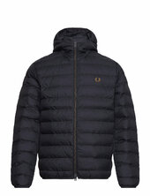 Hooded Insulated Jacket Vuorillinen Takki Topattu Takki Navy Fred Perry